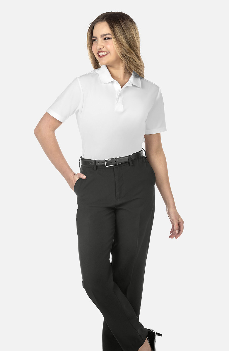 $38 Ladies Complete Outfit with Dress Pant / White Polo Shirt