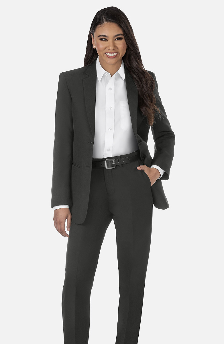 Fall new women's black two-piece suit loose large size blouse