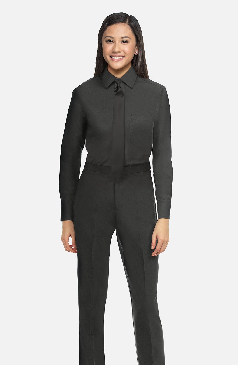 $48 3-PC Ladies Complete Outfit with Dress Pant / Black Dress Shirt