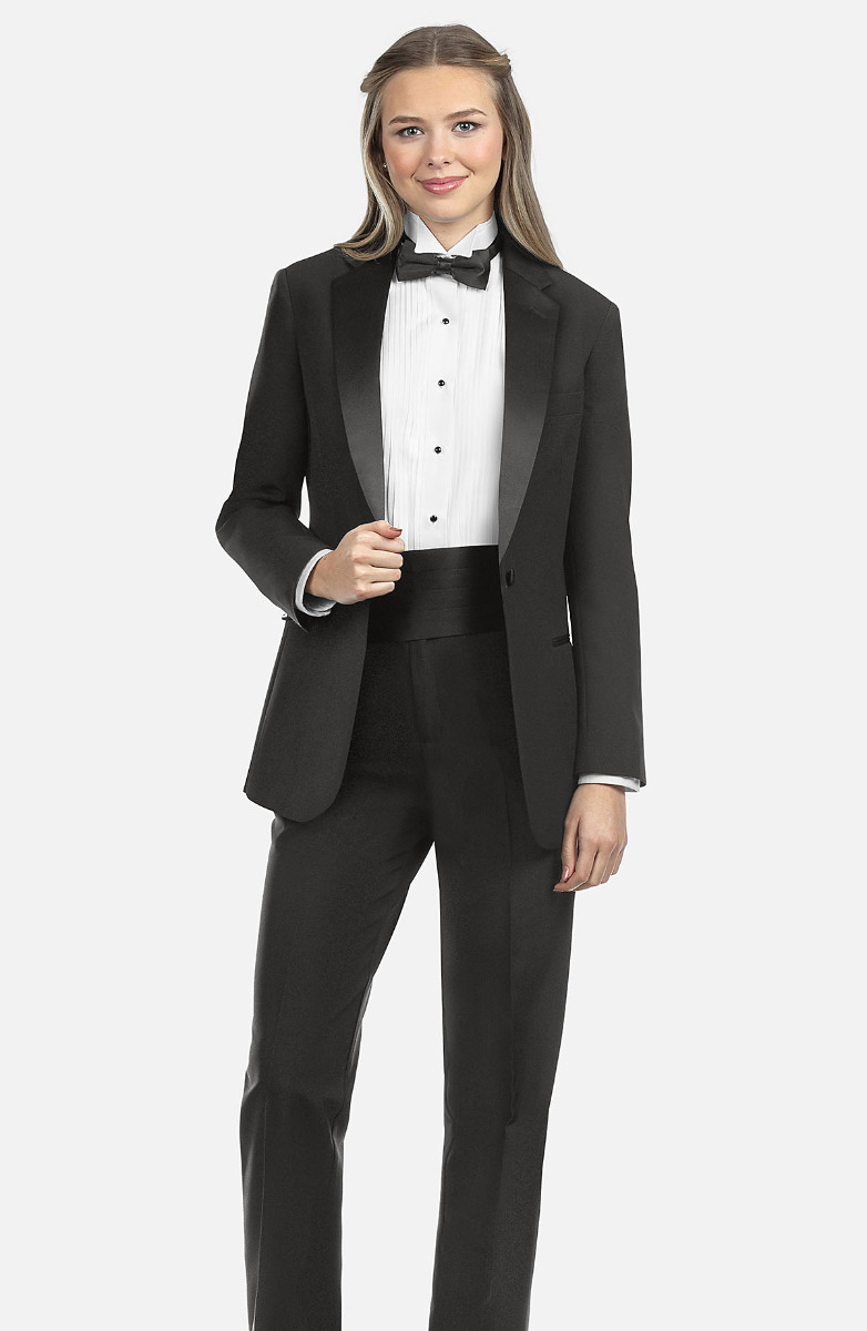 Womens black 2024 tuxedo jacket