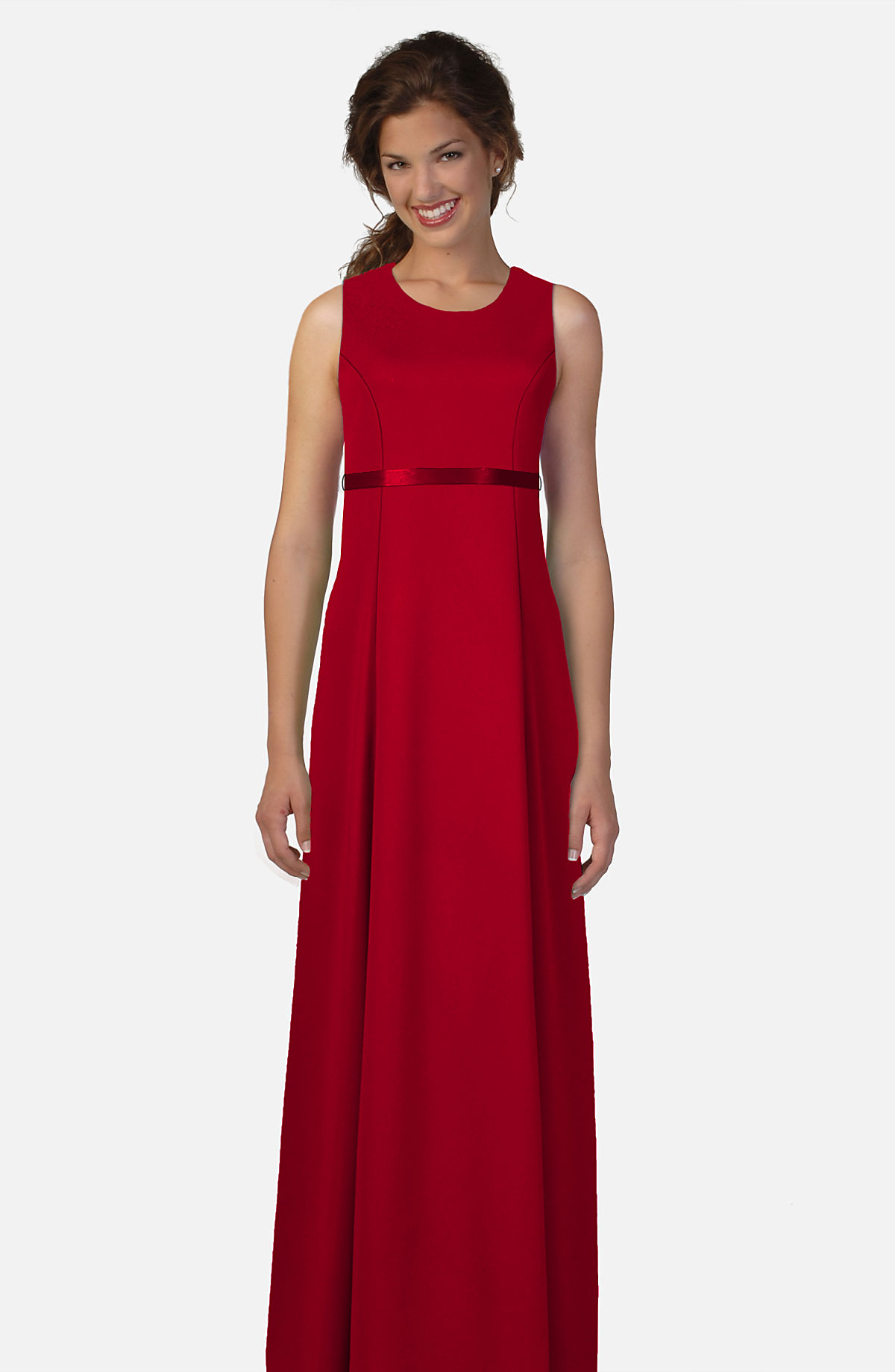 Red Empire Waist Cocktail Dress