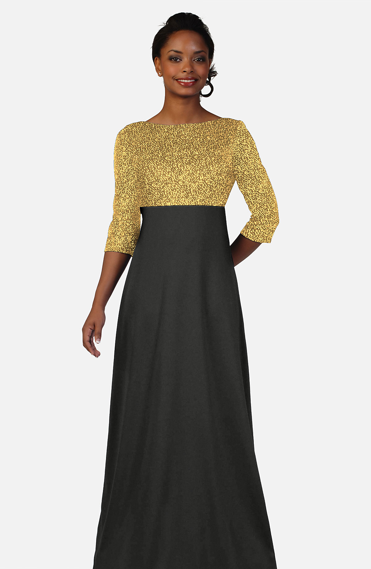 4913NX Glitter Knit Dress with Knit Skirt
