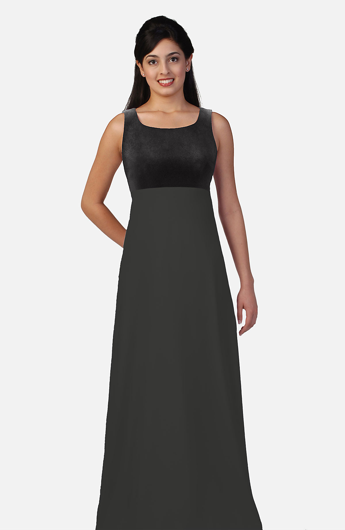 Style 4930 - Stretch Velvet Bodice with Performance Knit Skirt 