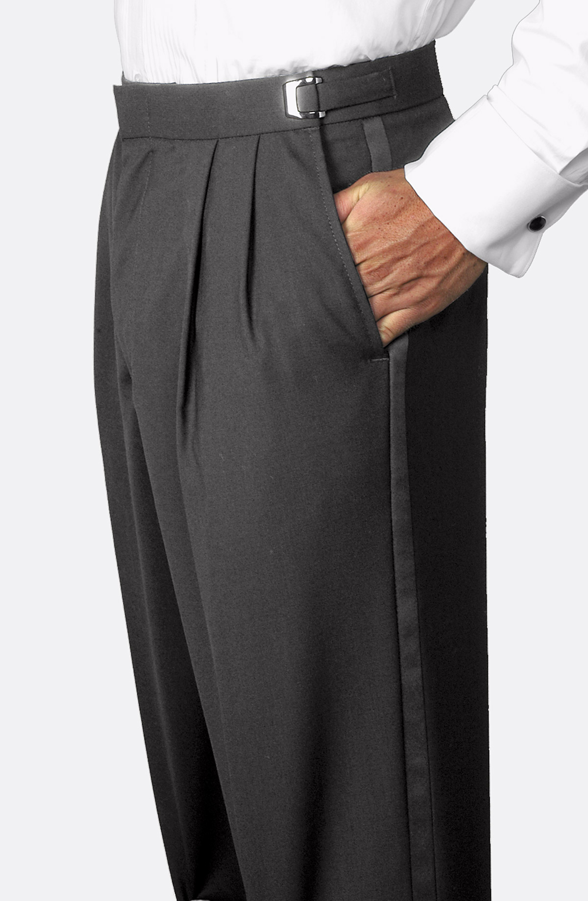 7100 Wool Adjustable Buckle Tuxedo Pant