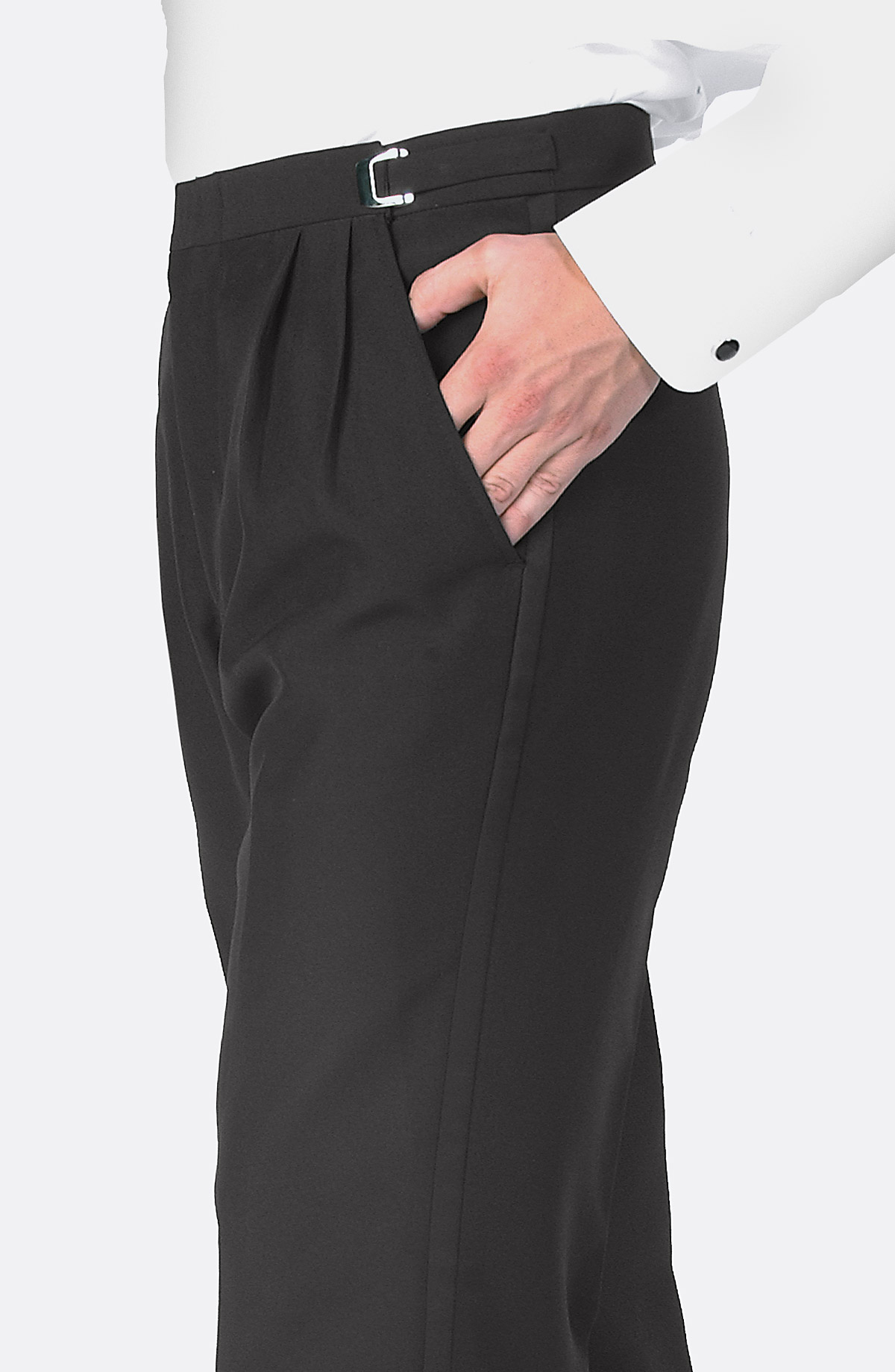 7100 Wool Adjustable Buckle Tuxedo Pant | Formal Fashions