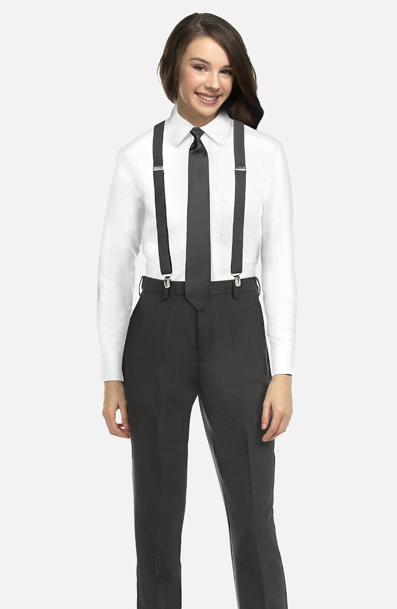 $60 4-PC Ladies Complete Outfit with Dress Pant / White Dress Shirt