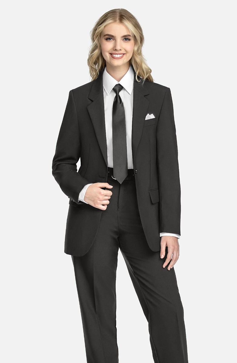 Womens black suit clearance jacket